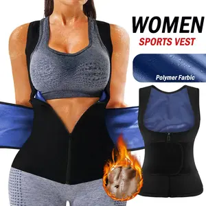 Sauna Sweat Suit for Women, Sauna Waist Trainer, Tummy Control Sauna Sweat Shirt, Double layer Compression Vest, Sauna Suit Workout Sauna Vest Zipper, Shapewear