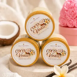 Only The Real Coco Vanille Rinse-Off Body Butter Moisturizer, 4 oz Daily Hydrating Body Care, Deep Moisturizing Silky Formula for All Skin Types, 12-Month Shelf Life to Boost Brightening Radiant Skin