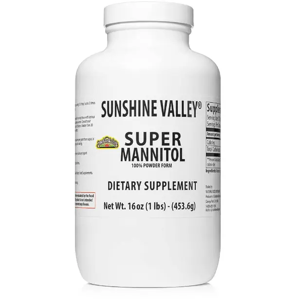 Sunshine Valley Super Mannitol Powder Dietary Supplement 16 oz Natural Healthcare Vitamin Form Us
