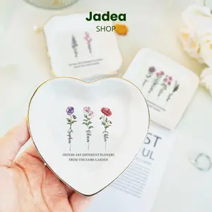 Sisters Are Different Flowers From The Same Garden Ring Dish, Personalized Ring Dish For Sister, Besties Flower Ring Holder, Friendship Jewelry Dish