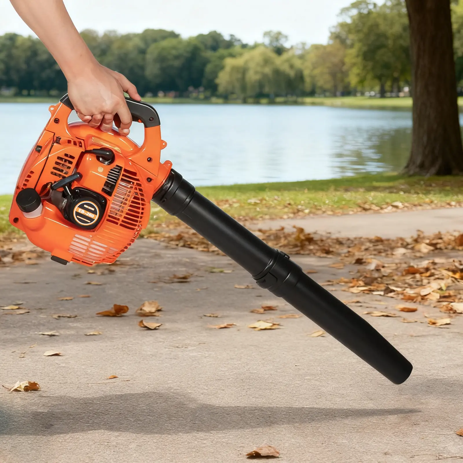 Handheld 2 Stroke Engine Leaf Blower 0.75kW for Snow Removal Dust Cleaning Yard Garden Use