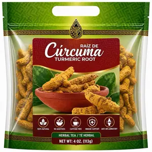 Turmeric Root Herbal Tea (Raíz de Cúrcuma) – Natural Anti-Inflammatory Herbal Infusion, Wellness Support, Caffeine-Free, 4oz
