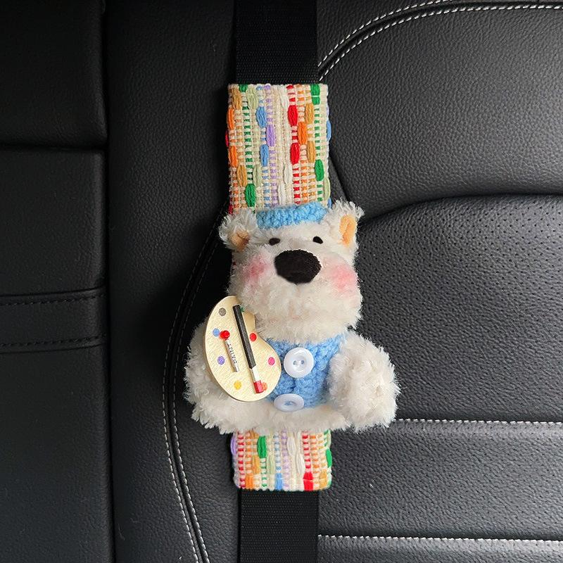 West Highland White Terriercar Seatbelt Shoulder Cover Universal Interior Accessory Anti-Choke Protective Cover Easy to Use for All Passengers