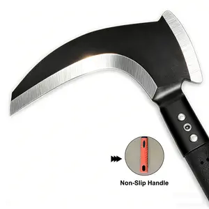 Steel Grass Shears, Clear Grass Shears, Manganese Steel Blade/Handle Integrated Portable Hand-Held Sickle and Axe Tool, Lawn Gardening, Farming, Weed Remover, Very Suitable for Pruning Branches, Weeding, Farming. Tree Pruning Tool