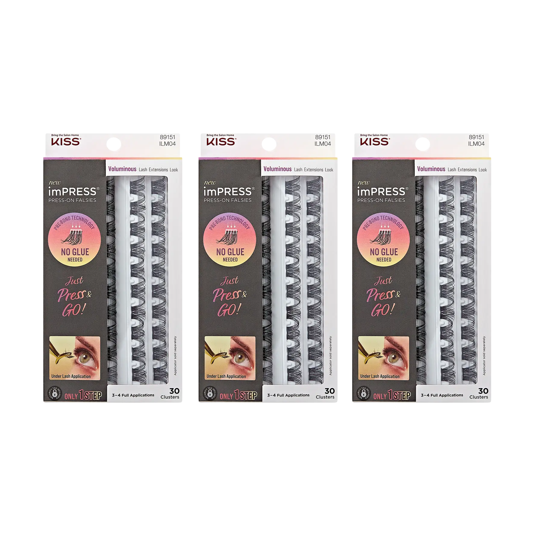 imPRESS Press-On Falsies 3-Pack Voluminous Clusters Bundle imPRESS Press-On Falsies 3-Pack Voluminous Clusters Bundle