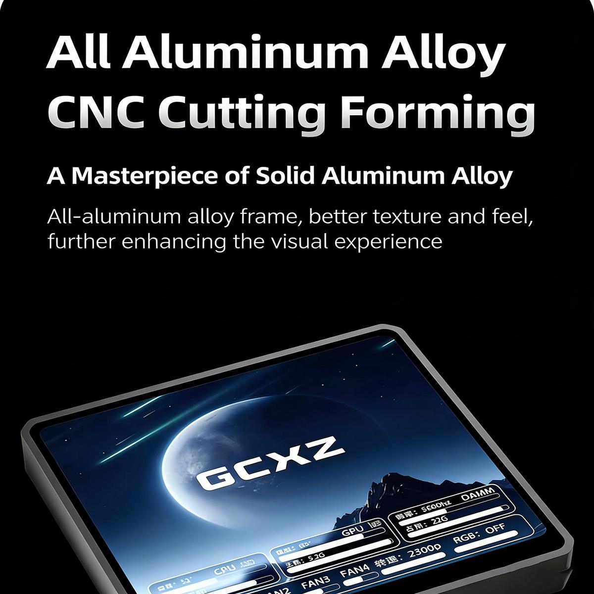 New GCXZ -3.95" secondary monitor, compatible with water-cooled CPUs; IPS panel for computer monitoring; Type‑C connection, no AIDA64 required; free DIY display; tempered glass screen protector; does not consume PC performance; pure white; G95 secondary m