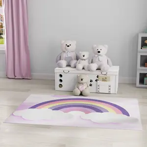 Nourison Imagination Rainbow Kids Washable Indoor Area Rug