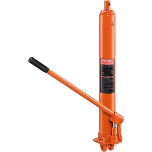 VEVOR Hydraulic Long Ram Jack,  8 Ton Engine Hoist Cylinder with Single Piston Pump And Clevis Base, Hydraulic Ram Cylinder for Engine Lift Hoists, Hydraulic Garage/Shop Cranes, Mechanical, Farm