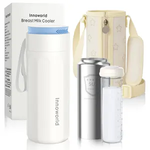 Portable Breastmilk Cooler with Bottle, 24 Hour Cooling Breast Milk Storage Container, Stainless Steel Tube, Travel & Outdoor for Moms