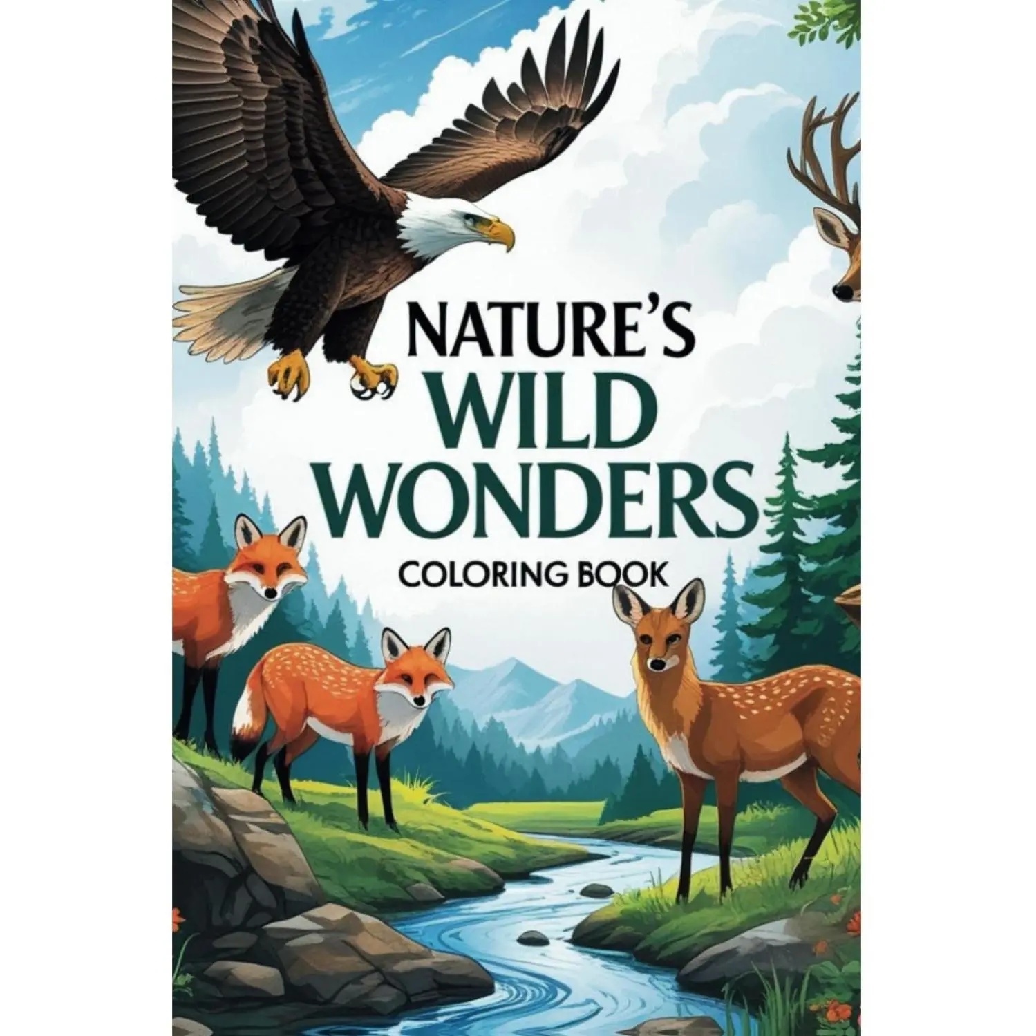 Whimsical Wild Wonders: An Intricate Coloring Book for Adults - 76 Pages, Regular Edition, English, Unabridged, 979-8305014075, 2024