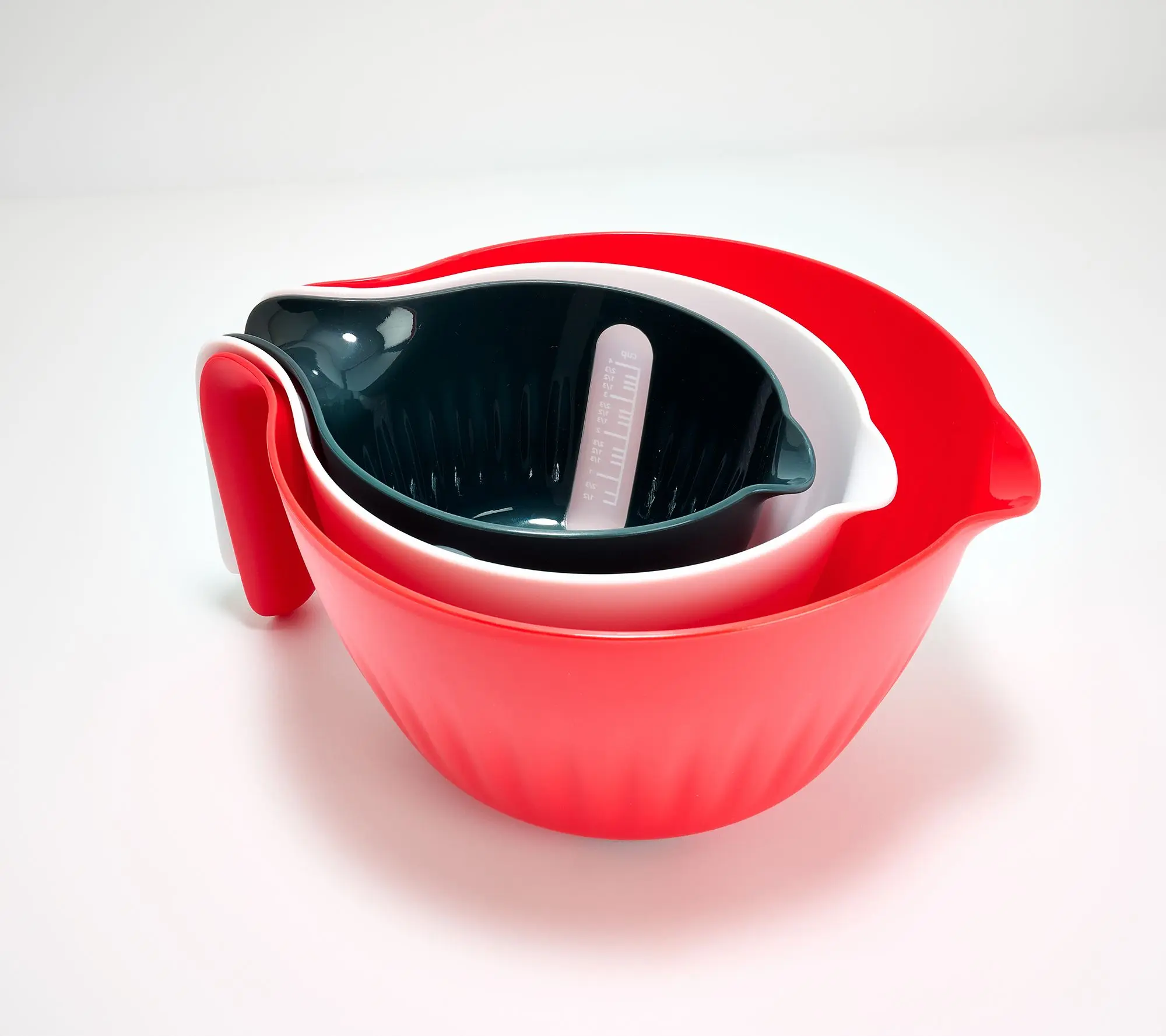 Preopology 3pc Mix, Strain & Measure Bowls w/ Handle Set