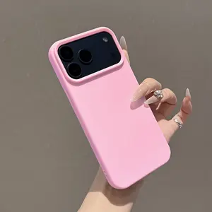 New high-end simple solid color liquid silicone suitable for Apple 16ProMax mobile phone case iPhone13/14-/2Pro/15Promax anti-fall protective case Shockproof protective cover