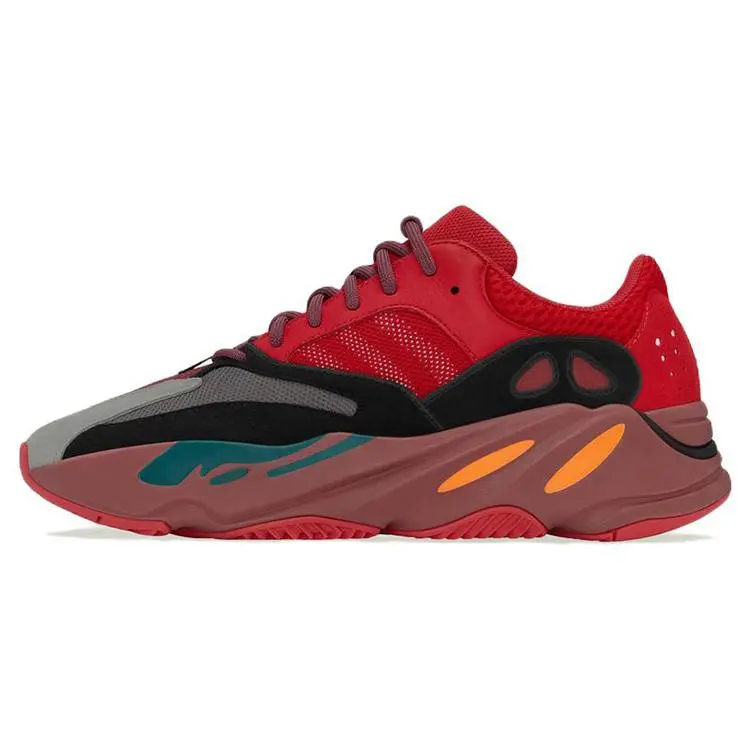 Men's Adidas Yeezy Boost 700 'Hi Res Red' HQ6979 Casual Trainers, New, All Seasons, Casual Wear, Round Toe