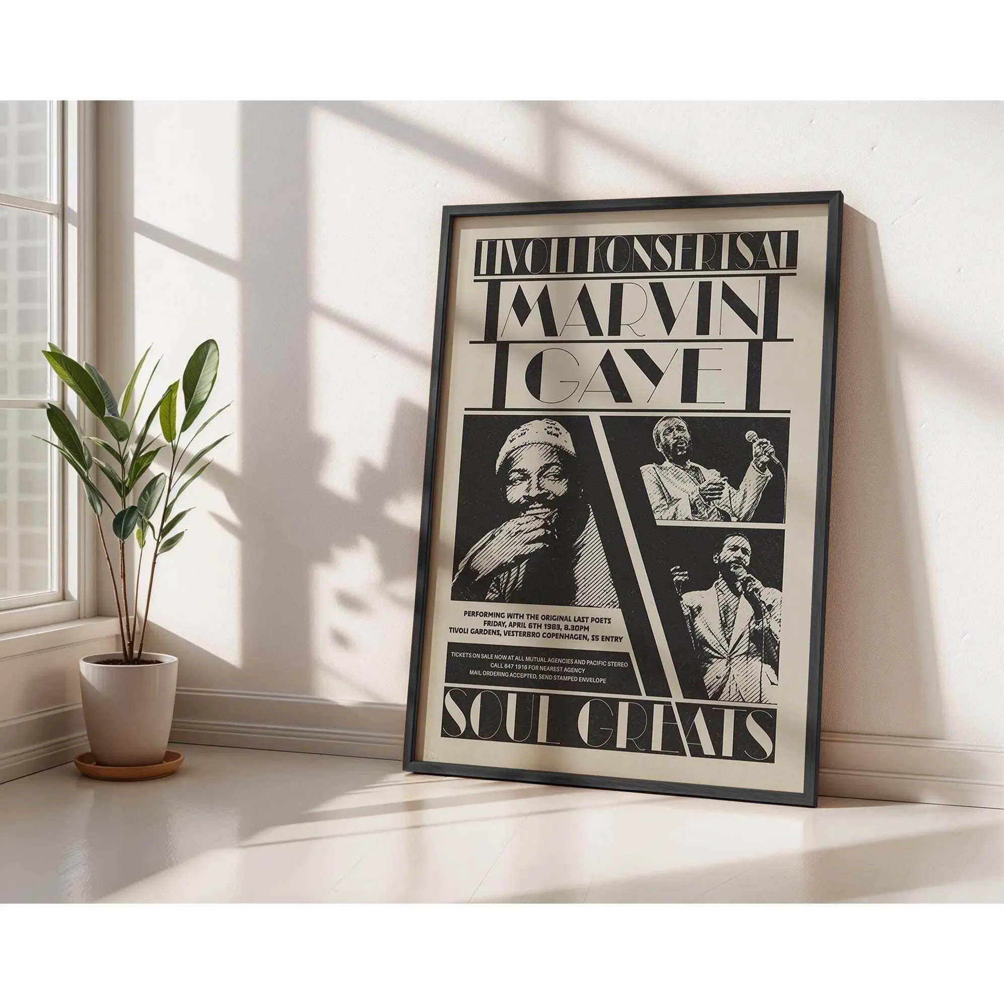 Marvin Gaye Vintage Soul Poster - Music Icon Marvin Gaye Print, Creative typography print, Vintage Gig Bedroom Posters, Concert Wall Art, No Frame