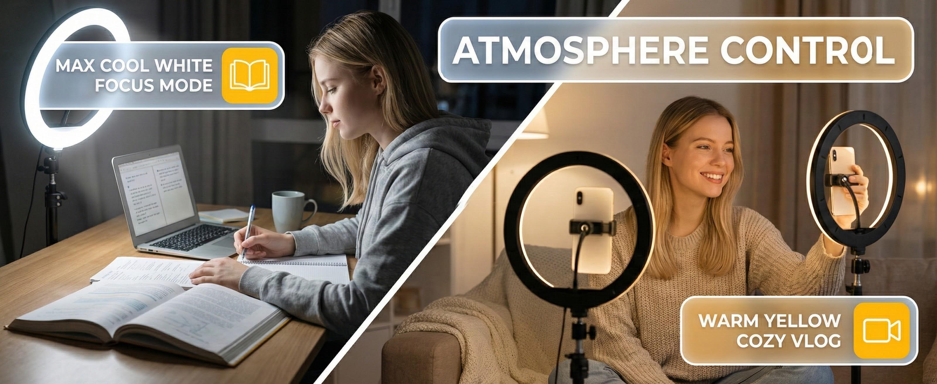 10" Adjustable Led Video Light With Extendable Tripod Stand, Ring Light For 3 Color Mode, Dimmable Selfie Light For Video Recording, Makeup, Photography, Live Stream, TikTok, Youtubers, Content Creator, Cellphone Mount#new years#valentine's