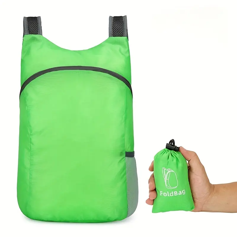 Folding Sports Bag - Ultralight Foldable Backpack for Outdoor Camping & Hiking, Large Capacity, Lightweight Design, Waterproof