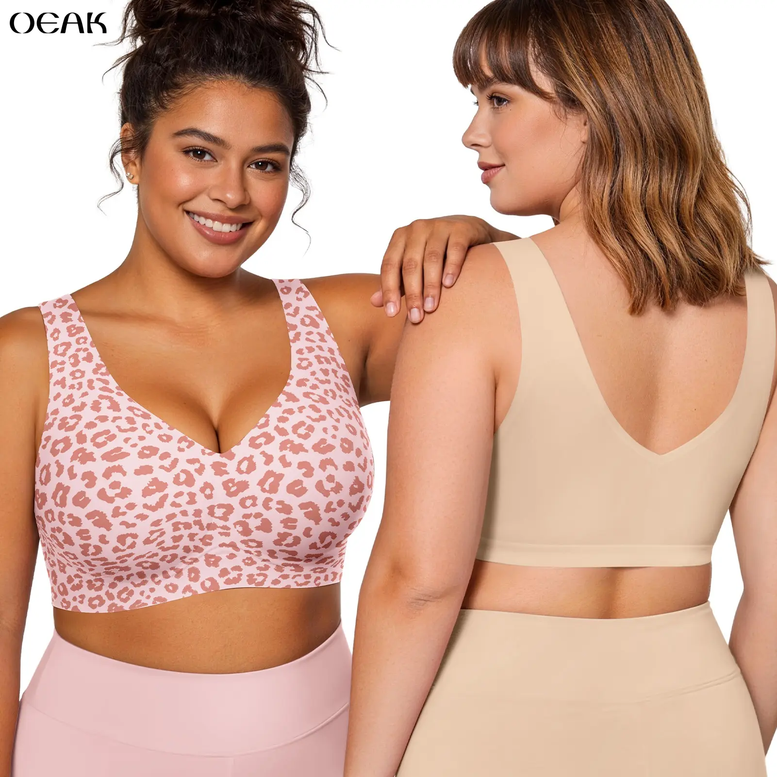 OEAK Women Comfortable Pullover Bra No Underwire Jelly Bras Seamless Full Coverage Supportive Bralette Everyday Sports Tshirt Bra Casual OEAK Women Comfortable Pullover Bra No Underwire Jelly Bras Seamless Full Coverage Supportive Bralette Everyday Sports Tshirt Bra Casual