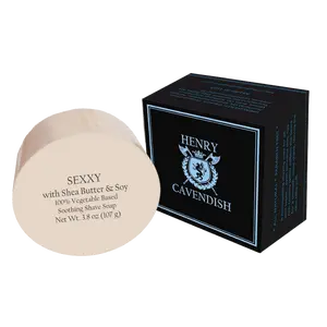 Sandlewood Shave Soap with Shea Butter & Coconut Oil. Long Lasting 110ml Puck Refill. Himalaya Fragrance. All Natural. Rich Lather, Smooth Shave. For Ladies and Gentlemen.