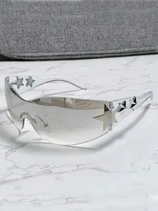 Women's Frameless Y2K Fashion Glasses, Perfect for Travel, Vacation, Sports, Driving, Holidays, Outdoor Activities, Daily Wear Accessories