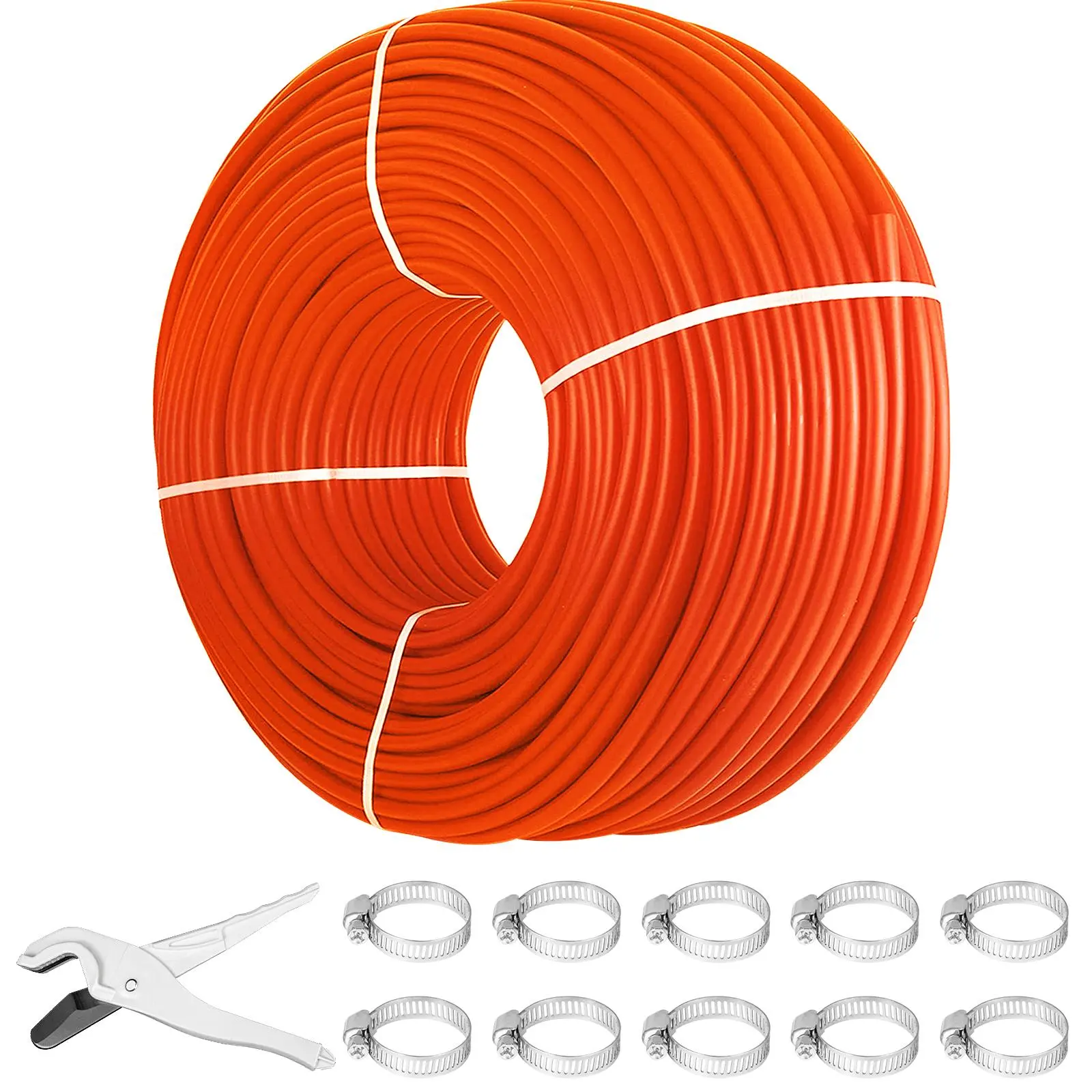 【Summerfinds】VEVOR 1000Ft PEX Tubing Pipe 1/2" PEX Tubing Oxygen Barrier Radiant Floor PEX Pipe Radiant Heat Floor Heating Plumbing Cold and Hot Water Tubing