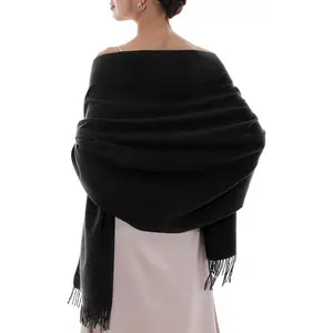RIIQIICHY Women's Scarf Pashmina Shawls and Wraps for Evening Dress Bridesmaid Wedding Bridal Winter Warm Long Large Scarves