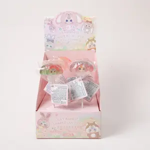 OMG The Cutest!!  Baby Three Lily Rabbit 3D Lollipops | Strawberry Isomalt Candy | Aesthetic Party Favors & Art Toy Collectibles (12PCS Box)