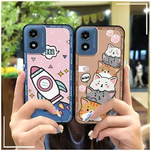 Back Cover Waterproof Phone Case For MOTO G Play 2024/4G/5G Cute Durable Anti-dust Soft case Cell Phone Sleeve TPU Protective Dirt-resistant Phone Pouch Mobile Case Graffiti Cover