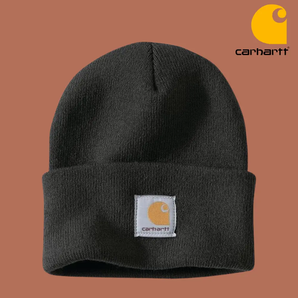 Carhartt Knit Beanie Hat – Warm Acrylic Watch Cap for Men Women, Cuffed Winter Beanie, Soft Stretch Rib Knit, Streetwear Workwear Style, Cold Weather Essential, Everyday Outdoor Wear, USA Trending 2026