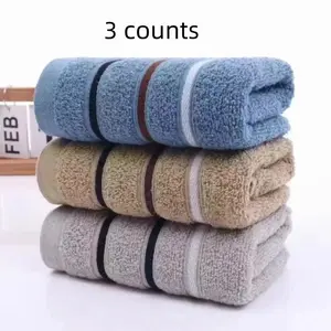 Luxury Soft Absorbent Premium Towel Set of 3, Perfect for Adults & Kids, Ideal Christmas Halloween Gift, Pure Cotton Home Use Face Cloths Handkerchiefs Bathroom Accessories Absorbent Thickened Towels