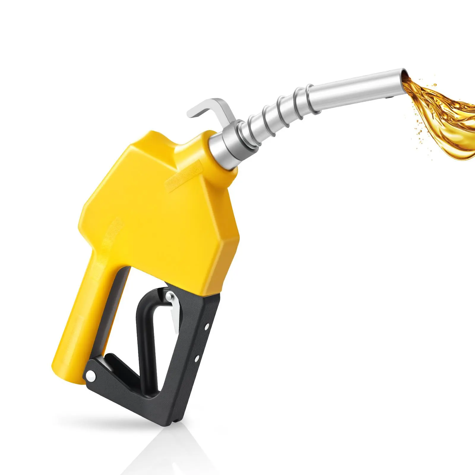 【Summerfinds】VEVOR 3/4-Inch NPT Automatic Fuel Nozzle,  , Max Flow Rate 11.8 GPM, Auto Shut Off Diesel Gas Pump Nozzle with 3-Speed Trigger Lock & 0.78 in (OD=20 mm) Spout for Gasoline, Diesel, Kerosene, Yellow