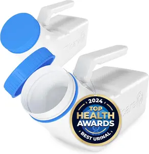 2-Pack 32oz Glow-in-the-Dark Men’s Urinal Bottles – Spill-Proof Portable Bedpan with Secure Screw Lid