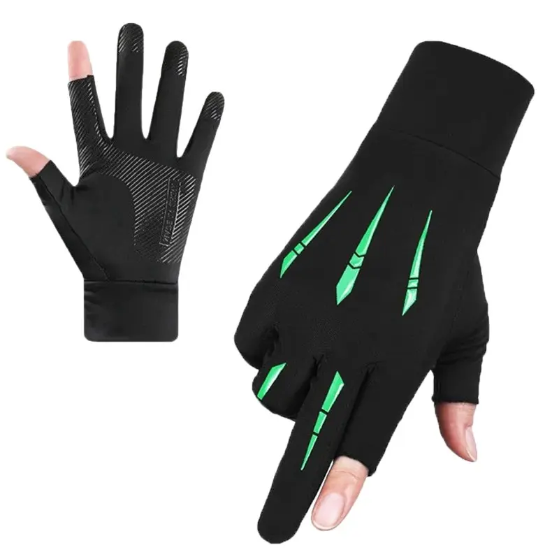 Summer Cycling Gloves, Outdoor Sports Gloves with Sunscreen, Suitable for Driving, Outdoor Fishing, And Takeout. They Feature a Slim Design, Two-Finger Openings, for Anti-Slip, And Are Breathable For Men'S Women'S Biking Gloves