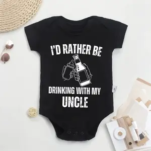 Id Rather Be Drinking With My Uncle Baby ONESIE, Uncle Baby ONESIES Brand, Funny Uncle Baby Bodysuit, Uncle Announcement Baby Onesie