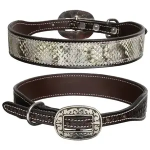 Luxe Viper Leather Dog Collar