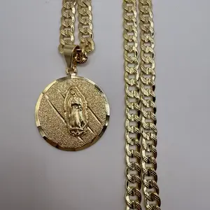 Gold plated Virgen De Guadalupe Neckles necklace jewelry