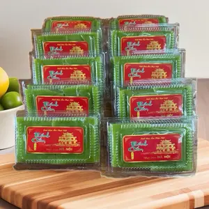 Hanoi Green Rice Cake Mung Bean (Pack of 6)-Bánh Cốm Dẻo Đậu Xanh (Hộp 6cái)