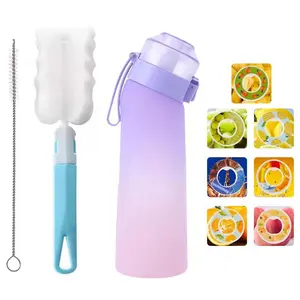 Air Water Bottle up (includes cleaning brush) 22oz Fruit-Scented Travel Water Bottle with Multiple Flavor Capsules, BPA-Free, Sugar-Free, Perfect for Outdoor Activities and as a Gift