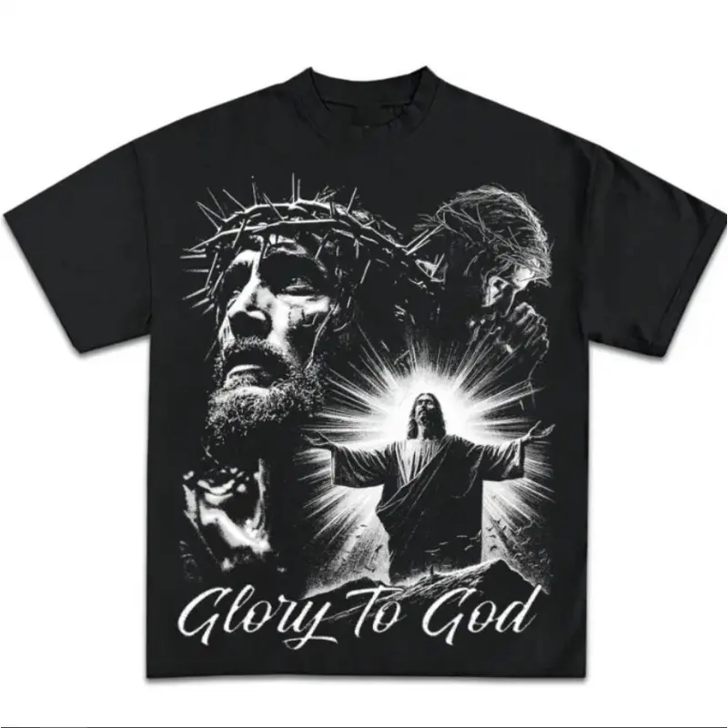Adult & Youth Glory to God Jesus Graphic T-Shirt, graphic tees for boys, Graphic Tees, Jesus Love You Shirt, kids clothing, Youth Clothing, boys clothing, youth boys clothes Streetwear Top