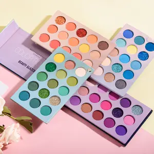 BEAUTY GLAZED Highly Pigmented 60 Shades Makeup Palette Set Glitter Metallic Matte Shimmer Natura Eye Shadow Powder Easy to Blend Smooth Water Proof
