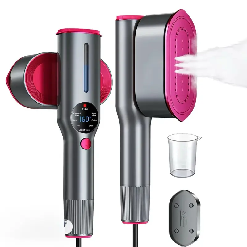 Dr. Flash 2-in-1 Iron & Steamer - 1200W Handheld Clothing Garment Steamer, Corded Device with Rotating Head, Compact Home Appliance for Deep Fabric Penetration, Portable Travel Tool
