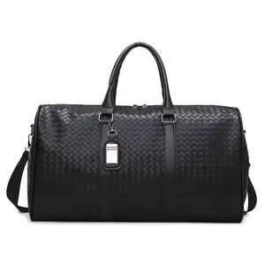 Large Capacity Travel Duffle Bag, PU Leather Material, Single Shoulder/dual Strap Design, Multifunctional Storage for Gym, Travel, Business Trips