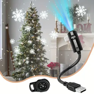 Christmas Snowflake Projector Light, Moon Earth Flag Projector Light, USB Projector Light Bedroom Ceiling, Gift Room Decoration Photo Background Projector Light, 360: Rotating Moon Atmosphere Projector Light, Gift for Moon Lovers Ceiling