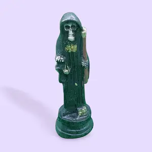 Santa Muerte statue 5.5 black charged curada