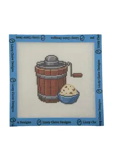 Old Fashioned Ice Cream Maker - 18 mesh - Needlepoint Canvas