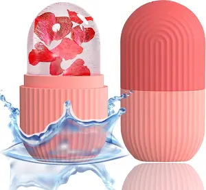 Ice Cube Roller Massager for Face, Eyes and Neck Naturally Conditioning and Skin Care,De-Puff Eye Bags,Reduce Migraine Pain,Reusable Massage Silicone Ice Mold