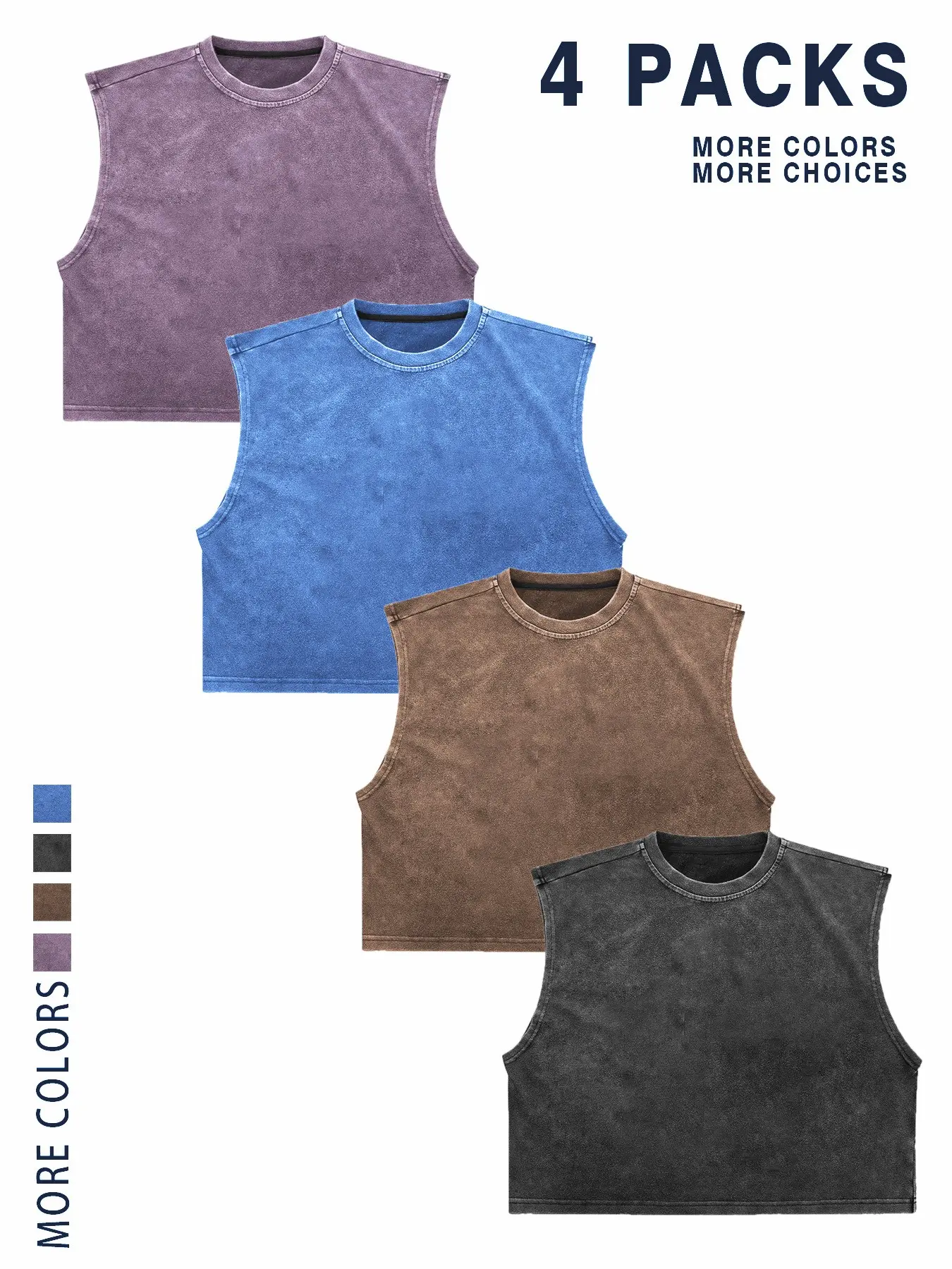 Purple + Blue + Coffee Brown + Black