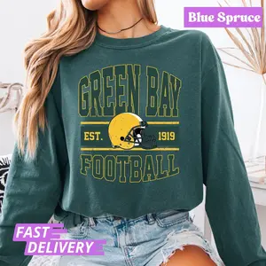 [SALE 50% FOR A LIMITED TIME + FREE SHIP ] Vintage Green Bay Football Sweatshirt: Retro Packers Crewneck