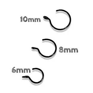 Handmade Delicate Unisex Faux Nose Ring Hoop in Copper Wire - Sizes 6mm, 8mm, 10mm