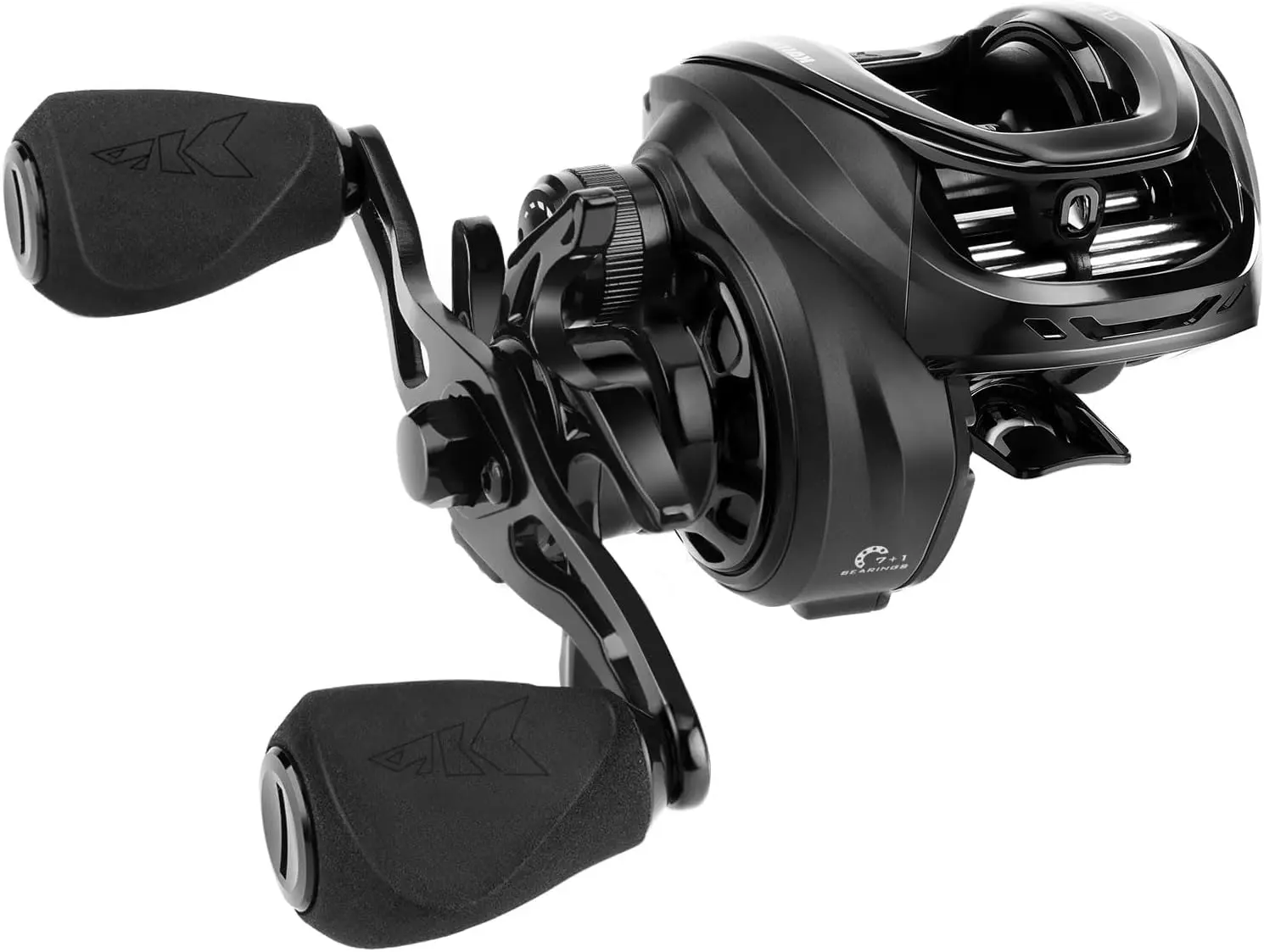 KastKing Zephyr Baitcasting Fishing Reel, Halo XII Magnetic Braking System Baitcaster Reel, 7+1 Double Shielded Stainless Steel BB, 7.2:1 High-Speed Gear Ratio, 18lb Triple Disc Carbon Fiber Drag