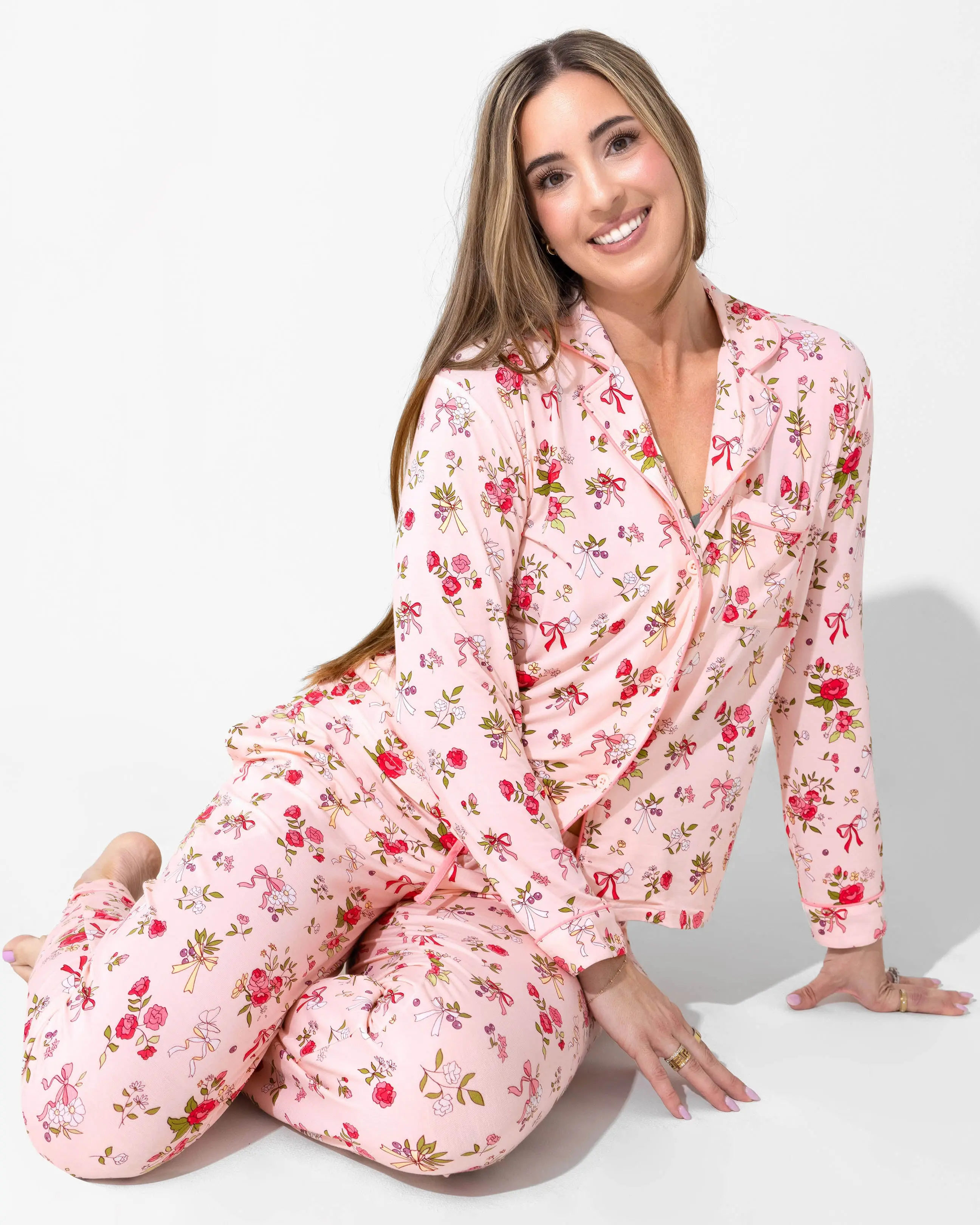 Bows & Blooms Bamboo Women's Pajama Set